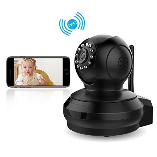 CE-Link Überwachungskamera IP Kamera, 1080P HD Wireless WiFi Kamera IP Cam für Smartphone/PC mit App/Anleitung/Support,Tag/IR LEDs Nachtsicht,WLAN,Webcam,Videokamera,CCTV Sicherheitskamera Bewegungserkennung Email Alarm Schwarz