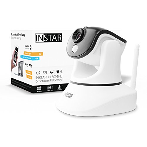 INSTAR IN-6014HD HD IP Kamera / Überwachungskamera / Sicherheitskamera / ip cam für den Innenbereich mit Lan und WLAN / Wifi (12 IR LED Infrarot Nachtsicht, PIR Wärmesensor, Weitwinkel, SD Karte, Aufnahme, Bewegungserkennung, Audio) weiss