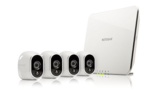 Netgear Arlo VMS3430-100EUS Smart Home 4 HD-Kamera-Sicherheitssystem Überwachung (100% kabellos, Indoor/Outdoor, sensor, Nachtsicht) weiß