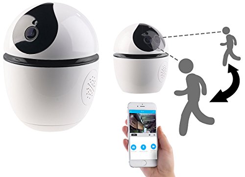 7links Webcam: WLAN-IP-Überwachungskamera mit Objekt-Tracking & App, Full HD, 360° (Autotracking-Überwachungskamera)