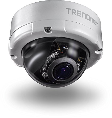 TRENDnet Indoor/Outdoor 4 Megapixel, Varifokal PoE IR Dome Netzwerk Kamera, Auto-Fokus, Optischer Zoom, Manuelles Pan/Tilt, Nachtsicht bis zu 20 Meter, IP66 zertifiziertes Gehäuse, ONVIF, IPv6, TV-IP345PI