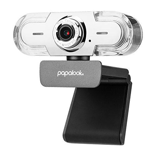 Webcam 1080P, PAPALOOK PA452 Pro Full HD Webcam mit Mikrofon geeingenet für Windows XP / Visa / 7 / 8 / 10 und Mac